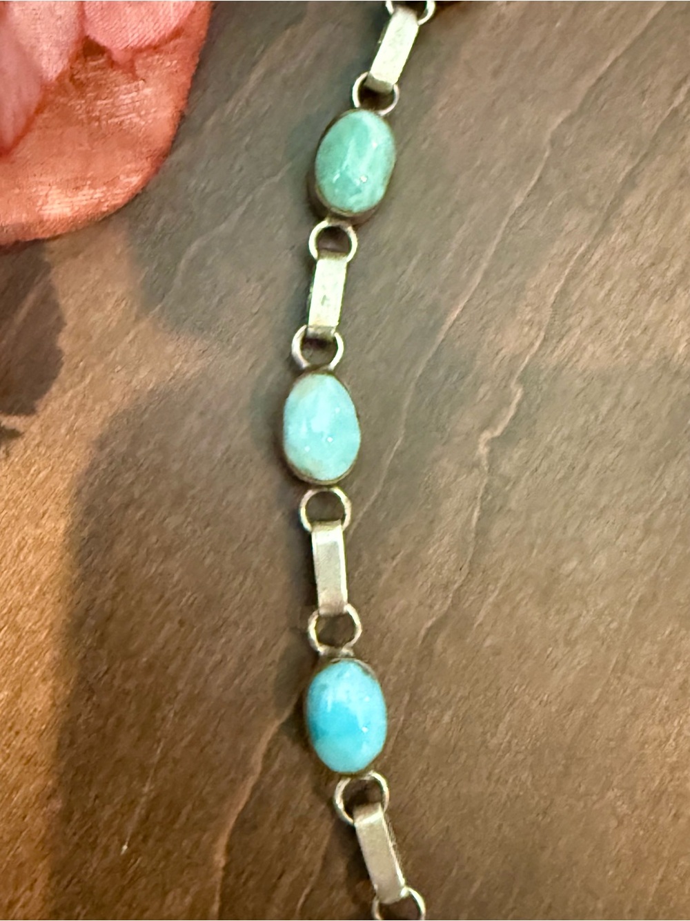Larimar/Amber Artisan Handmade Dominican Sterling Silver Happy Hour Bracelet - Picture 6 of 15